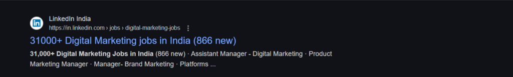 LinkedIn - Digital marketing Jobs
