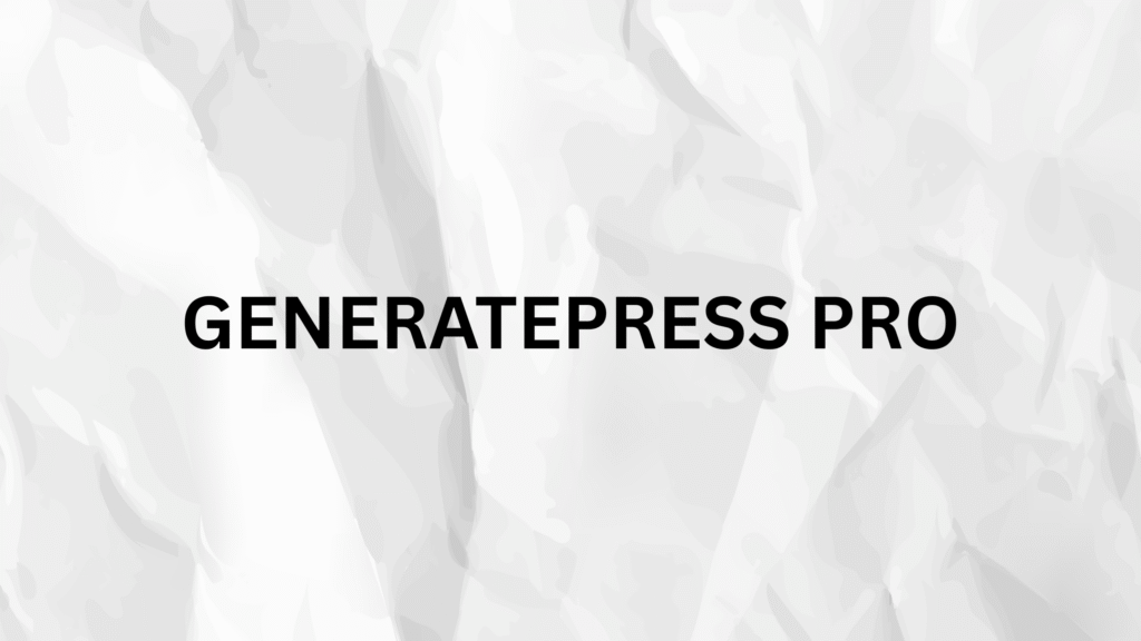 generatepress theme
